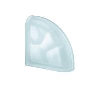 Bloque de Vidrio Terminal Curvo Ondulado Satinado Pegasus, 19 X 19 X 8 Cm