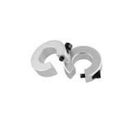 Bloque deslizante de rodamiento bolas movimiento lineal aluminio, 2 piezas aleación anillo fijo riel guía, anillos localización identificación(SBR16 16X35X10mm)