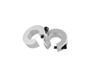 Bloque deslizante de rodamiento bolas movimiento lineal aluminio, 2 piezas aleación anillo fijo riel guía, anillos localización identificación(SBR16 16X35X10mm)