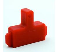 Bloque espaciador de purga de freno de disco para frenos hidráulicos, herramienta empujadora de pistón de plástico rojo para mantenimiento de bicicletas y llenado de aceite