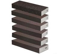 Bloque flexible de esponja de lijado en seco con 6 granos para pulir y limpiar superficies de madera, metal, pintura, plástico y paneles de yeso con mayor durabilidad (grano 100)