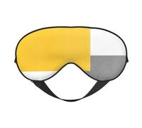 Bloque Geométrico Blanco Gris Amarillo, Cubreojos completos Antifaz bloqueador de luz Antifaz para dormir Antifaz suave con los ojos vendados Noche
