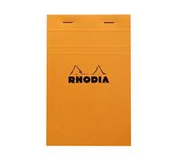 Bloque grapada Rhodia N ° 16 14,8 x 21 cm 80 hojas 80 G, color naranja
