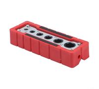 Bloque guía de taladro multifunción para carpintería para agujeros rectos, plantilla portátil de mano con ranura en V para barras redondas, herramienta de alineación de 90 grados (A)