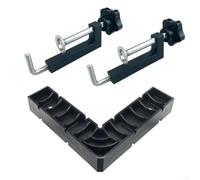 Bloque localizador de ángulo recto para carpintería con mecanismo de sujeción para una alineación y montaje precisos de proyectos de 90 grados (negro)