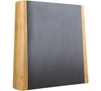 Bloque magnético de doble cara para cuchillos, hecho de un bloque grande de bambú natural bellamente elaborado. Hay dos caras magnéticas de tamaño completo para adaptarse a 10 o 12 cuchillos de cocina