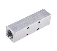Bloque múltiple en línea del aire con los hilos de la derivación G1/4 y el puerto principal G1/2 para la construcción de aluminio de los sistemas neumáticos (3 vías)