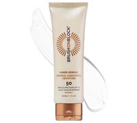 Bloque On Block Sheer Genius Mineral Sunspreen Plus Himista SPF 50 UVA/UVB y proteccin de la luz azul y la luz azul con cido hialurnico se lleva a