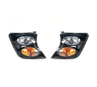 Bloque Óptico Delantero Lámpara Esquina Para Lateral Parachoques Delantero Marcador Señal Giro Piezas Faros Delanteros Coche Para Patrol Y61 2001 2002 2003 2004 Faros Delanteros(Black-1Pair)