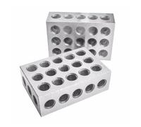 Bloque patrón 1 Orificio, Calibre De Bloque De 1-2-3 ", 2 Unids/set, Bloques De Acero Endurecido De 25-50-75mm, Herramienta De Maquinista Combinada De Precisión De 0.005"(1-2-3 inch)