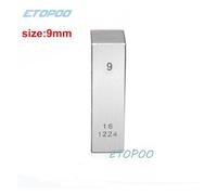 Bloque patrón, 1mm 2mm 3mm 4mm 5mm 6mm 7mm 8mm 9mm 10mm Calibre De Bloque De Acero De Precisión Calibre Paralelo Pin Calibre Bloque Herramientas De Torno De Medición(9mm block gauge)