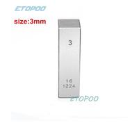 Bloque patrón, 1mm 2mm 3mm 4mm 5mm 6mm 7mm 8mm 9mm 10mm Calibre De Bloque De Acero De Precisión Calibre Paralelo Pin Calibre Bloque Herramientas De Torno De Medición(3mm block gauge)