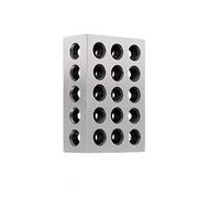 Bloque patrón, 2 unids/set 23 agujeros precisión 25-50-75mm bloques conjunto de bloques de sujeción paralelos, bloque de acero 23 agujeros 1-2-3 "calibre de bloque