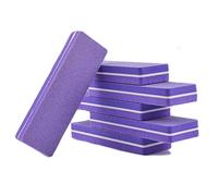 Bloque pulidor de uñas, Lima de uñas morada for manicura, paquete 100, 8,9x2,9x1,2cm