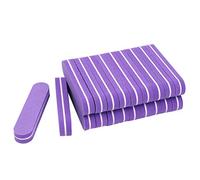 Bloque pulidor de uñas, Lima pulidora de esponja morada for decoración uñas, grano 100/180, 90x20x12mm, paquete 200