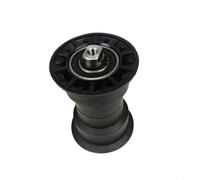 Bloque transportador de nylon resistente al desgaste 96mm, rodillo de soporte de cadena antidesviación con orificio M8 y rodamiento 6203RS para máquinas de bandas de borde