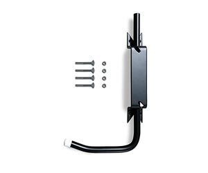 BLOQUE VOLET GAUCHE NOIR: Arrêt de volet avec poignée pour ouvrir et fermer facilement tous volets battants sans se pencher. Blocage des volets ouverts. Facilité et sécurité au quotidien. Côté gauche vue de l'intérieur. Volet ouvrant sur la gauche