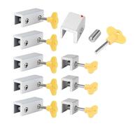 Bloqueador de cerradura, Restrictor de cerradura ventana for puerta corredera aleación aluminio con llave 30 mm y 60(B 1pcs)