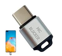 Bloqueador de datos - Protector de privacidad USB-C, adaptador de solo carga | Protector de parada de juice Jacking, herramienta de carga rápida y segura, seguridad técnica de viaje, abrazadera de