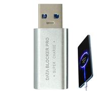 Bloqueador de datos USB C, protector de carga C de larga duración, adaptador estable de carga rápida, accesorio de puerto C seguro de 1.6 x 0.6 x 0.27 pulgadas, dispositivo de extracción de para