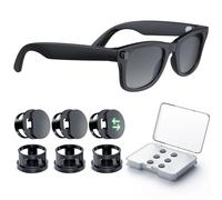 Bloqueador de luz LED para accesorios Rayban Meta Smart, cubierta de luz ajustable compatible con Wayfarer, Skyler, Headliner, Oakley Meta HSTN, cubierta ligera para flash de meta, negro, paquete de 6
