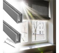 Bloqueador de luz para Ventanas U Chanel Light-Blocking Blackout Strips on Both Sides of The Blinds, 1-3 M Curtain/Blind/Window Shades Gap Blockers with Screws, Windproof Side Tracks(Grey,3 m/9.8ft)