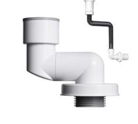 Bloqueador de Olores para Tubería de Desagüe de Pared | Eliminador de Olores para Tuberías con Anti Retorno - Tapón Giratorio para Lavabo Fregadero Bañera y Cuarto de Baño