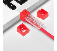 Bloqueador de puerto de red RJ45 y cubierta antipolvo con 1 llave, bloqueo de puerto de red, protector de puerto Ethernet, bloqueo de cable LAN para bloquear cables Ethernet, para oficinas y centros