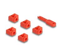 Bloqueador de puerto DeLock 20928 RJ45 rojo 10 unidades con llave