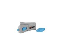 Bloqueador de puerto Lindy DisplayPort Azul con clave 5 piezas
