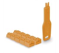 Bloqueador de puerto Lindy RJ-45 con llave, naranja, pack 10 unidades
