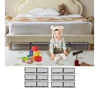 Bloqueadores de Juguetes para Debajo del Sofá, 12 Unidades Bloque de Juguetes para Muebles, Plastico Protectores Debajo de la Cama, Barrera de Protección Anti Polvo y Mascotas, 37 x 17 x 12 cm