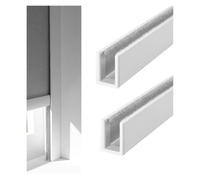 Bloqueadores de luz opacos con canal en U sello, bloqueadores personalizados, cortinas for ventanas, rieles laterales for dormitorio y sueño(Milk,90cm (35in/3ft))