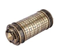 Bloqueo Cryptex, caja de rompecabezas clásica retro, metal para notas de tienda, poemas, joyas, llaves, otros objetos de valor que hacen una gran sorpresa para sus seres queridos