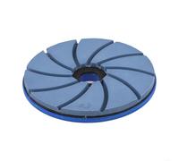 Bloqueo de caracol para rueda de molienda de borde de 6 pulgadas para mármol granito hormigón almohadillas de pulido de piso uso húmedo con diseños biselados compatible con máquina automática azul