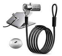 Bloqueo de computadora portátil con placa de ranura de 7 pies, cable de bloqueo de seguridad de combinación digital, cable de bloqueo de protección con contraseña, bloqueo antirrobo para laptop,