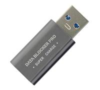 Bloqueo de datos genérico USB C - Bloqueador de datos con carcasa de aleación de aluminio - Protector de adaptador de carga rápida Diseño seguro para dispositivos públicos PC Tableta Teléfono