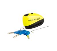 Oxford Screamer7 LK290 - Candado de disco con alarma para motocicleta, alta seguridad, 100 dB, para motocicleta, ciclomotor, motocross, color amarillo/negro
