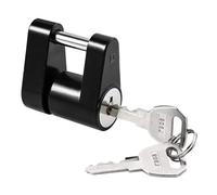 Bloqueo de enganche de remolque antirrobo, acoplador de remolque, candado, conector de gancho, cerraduras de lengüeta, protector de seguridad de enganche de aleación de zinc de 1/4 de pulgada(Nero)