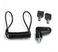 Bloqueo de freno de disco de alarma para motocicleta, antirrobo, bloqueo de sirena de 110 dB con cable recordatorio, color rojo (juego negro)
