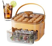 Bloqueo de hielo, forma de cubo de hielo | Caja de cubo de hielo tipo prensa con papelera y pala,Gadget de cocina casera, sin diseño de bandeja táctil para cocina, uso de casas de fiestas