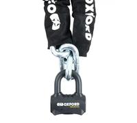 Oxford – Candado de cadena LK474 Nemesis eslabones redondos 16 mm grillete para motocicleta 2m negro