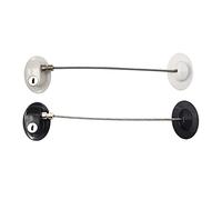 Bloqueo de Límite, Alambre de Acero Inoxidable 304, Limitador de Ventana de 9,45 Pulgadas, Accesorio de Bloqueo de Seguridad para Niños para Nevera de Gabinete (Negro)