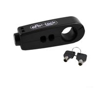 Bloqueo de manillar de motocicleta para vehículo eléctrico, agarre de freno de seguridad, cadena antirrobo portátil con llave alternativa, 16 x 6 cm, color negro