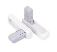 Bloqueo de Manivela de Puerta, 2 piezas, Blanco, cerradura de seguridad para bebés y niños, bloqueo de la palanca, pestillo puerta sin agujeros, protección para puertas, bloqueo puertas sin tornillos