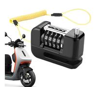 Bloqueo De Parada De Neumáticos De Motocicleta - Bloqueo Del Rotor De Freno Antirrobo | Código De 4 Dígitos Subvela De Rueda, Bicicleta Anti Robo, Tapón De Ciclo Al Aire Libre Impermeable, Equipo De S