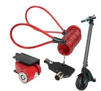 Bloqueo de scooter eléctrico: bloqueo de seguridad del freno de disco antirrobo, construcción resistente al agua duradera | Cable de recordatorio de seguridad incluido, ideal para bicicletas e-scooter