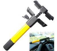 Bloqueo de volante universal para coche, con 2 llaves, inmovilizador para coche, autocaravana, furgoneta, color negro