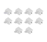 Bloqueo deslizante de ventana Protección de seguridad ajustable de acero inoxidable para la oficina en casa Silver 10pcs