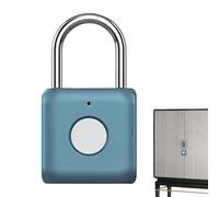 Bloqueo electrónico de dactilares - Acero inoxidable 3,3 x 1,1 x 5,9 cm | Keyless Thumbprint, USB Recargable Mini Security Locks | Portable Locker Lock For Gym, Luggage, Suitcase And Gabinete